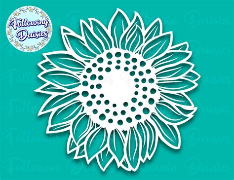 GIRASOL SVG Girasol Vector Archivos De Corte Para Cricut Y Etsy