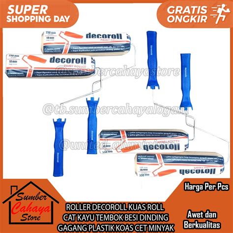 Jual KUAS ROLL ROLLER DECOROLL CAT KAYU TEMBOK BESI DINDING GAGANG