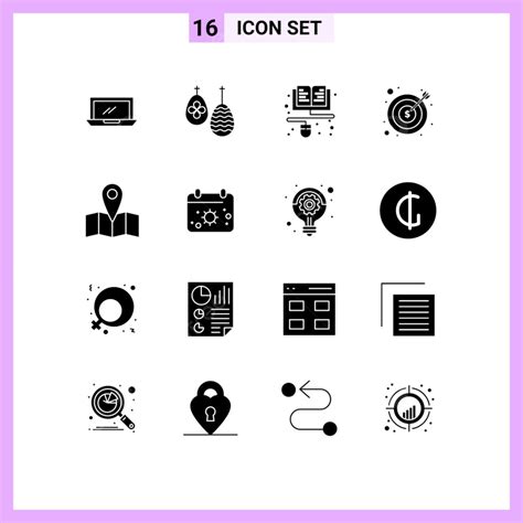 Set Of Commercial Solid Glyphs Pack For Money Of Commercial