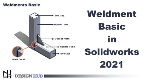 Solidworks Weldments Design From Basic Design Hub Solidworks 2021