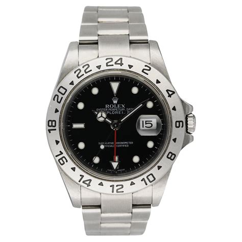 Rolex Explorer Ii Steel No Holes Case Gmt Automatic Mens Watch