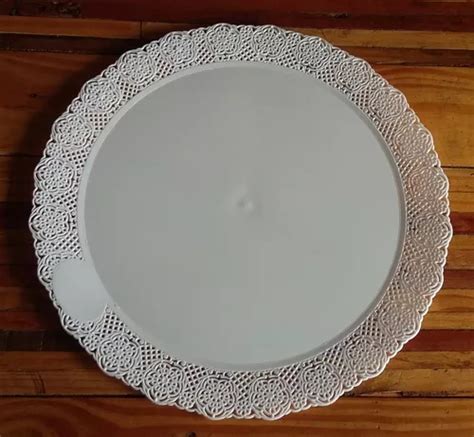 Bandeja Plato Blonda Plástica Para Torta Blanca 36cm 10un MercadoLibre