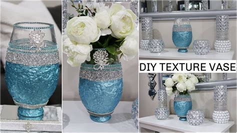 Diy Texture Glam Vase Decor Diy Modern And Elegant Home Decor Idea