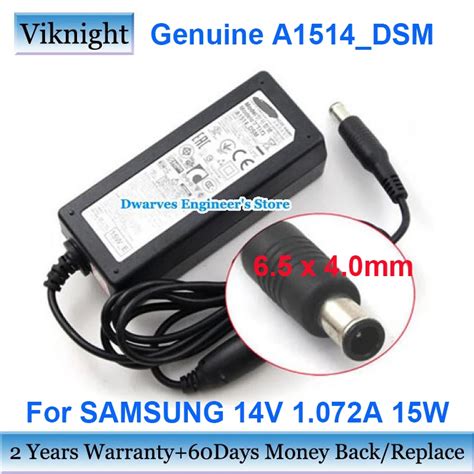 Genuine 14V 1 072A Lcd Monitor Ac Power Adapter Charger For Samsung