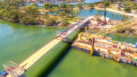 Chevron Island bridge: Final span of HOTA ‘green’ bridge installed at ...