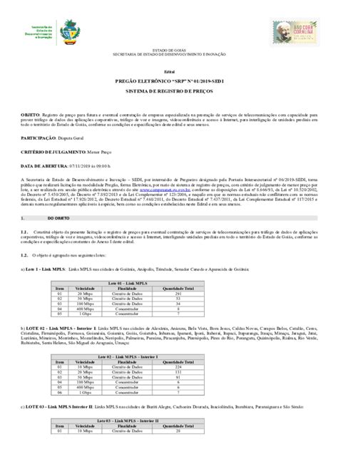 Fillable Online OBJETO Registro De Preos Para Eventual Is E Futura S