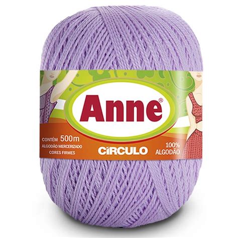 Linha C Rculo Anne Cor Orqu Dea Fio Novelo Para Croch E Tric