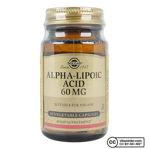 Solgar Alpha Lipoic Acid 60 Mg 30 Kapsül Vitaminler