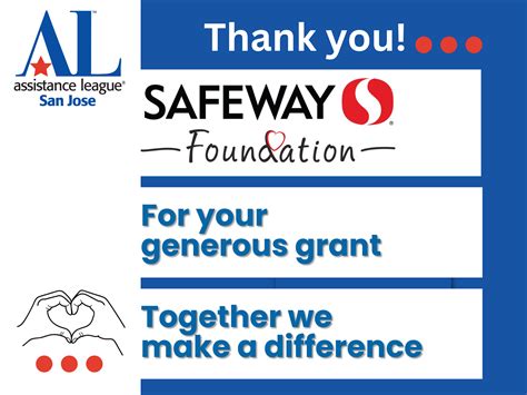Thank You, Safeway Foundation - Assistance League - San JoseAssistance