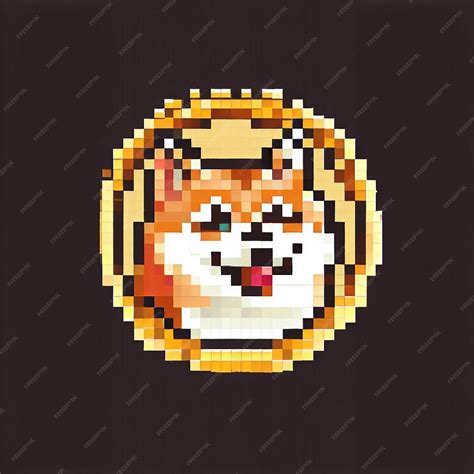 Premium Vector Shiba Inu Logo Pixel Art Shiba Coin Shiba Dog Shiba