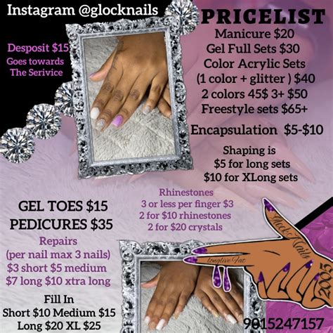 Nail Price List Template Postermywall