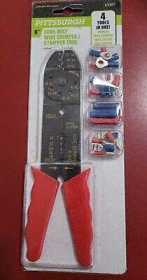 Pittsburgh Inch Four Way Wire Crimper Stripper Cutter Tool With