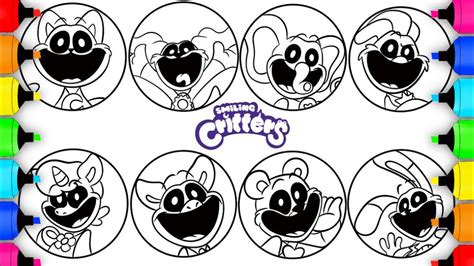 Smiling Critters Coloring Pages How To COLOR All Characters Smiling