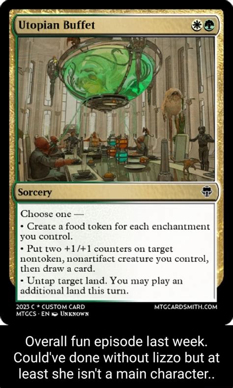 Utopian Buffet Choose One Create A Food Token For Each Enchantment You