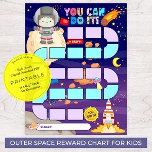 Outer Space Reward Chart Printable Astronaut Behavior Chart Daily Chore