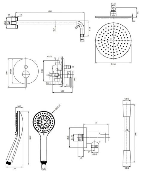 Omnires Y Zestaw Prysznicowy SYSY38BL Lazienkarium Pl