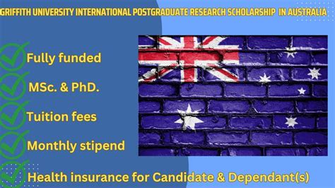 Griffith University International Postgraduate Research Scholarship In