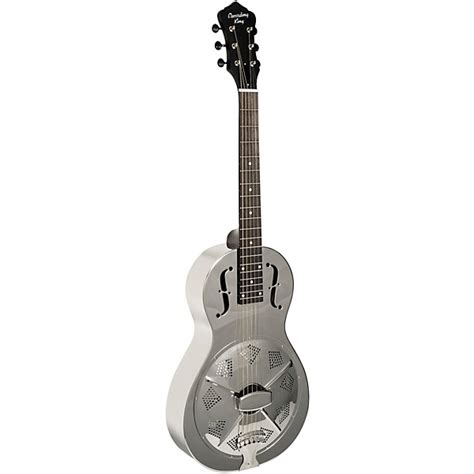 Recording King RM 993 Metal Body Parlor Resonator Guitar Nickel Plated