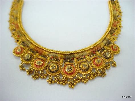 Vintage Antique 22kt Gold Necklace Choker Traditional Handmade Etsy