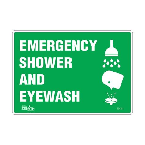 Emergency Shower And Eyewash Sign