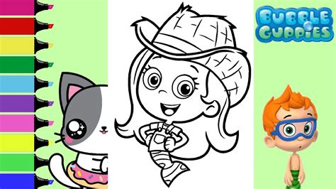 Coloring Bubble Guppies Farm Day Molly Nonny Deema Goby Coloring Book