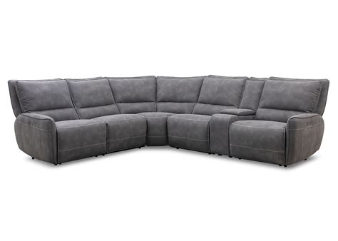 Boswell Fabric 6 Pc Power Sectional W Power Headrests