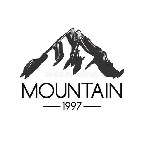 Icône De Montagne Logo Monochrome De Montagne Illustration de Vecteur