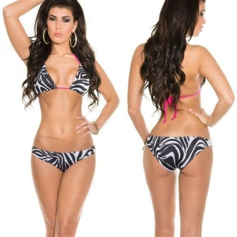 Comprar Bikini Atractivo Estampado En Zebra Bikinis Moda