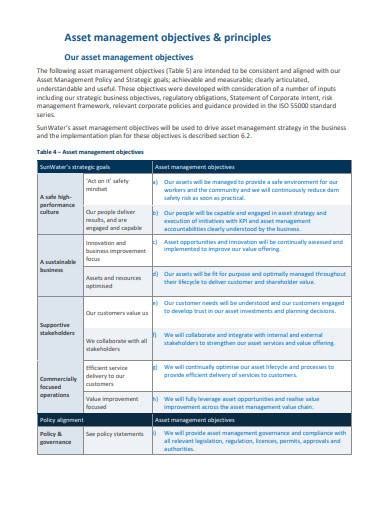 Free 15 Asset Management Plan Samples In Pdf Doc