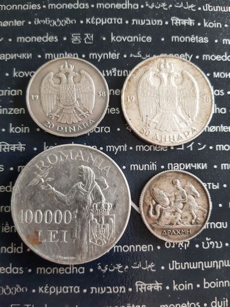 Europe A Lot Of 4x Silver Eastern European Coins Including Yugoslavia