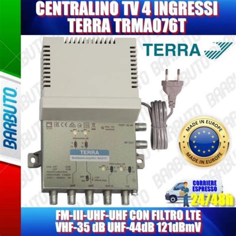 Centralino Tv Ingressi Fm Iii Xuhf Con Filtro G Vhf Db Uhf Db