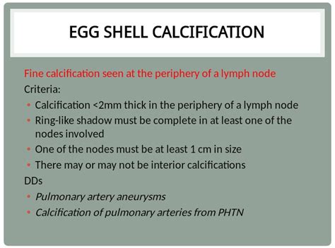 Chest Medicine Made Easy Dr Deepu Egg Shell Calcification