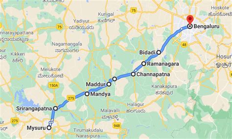 Bangalore To Mysore Route Map Arlena Nataline