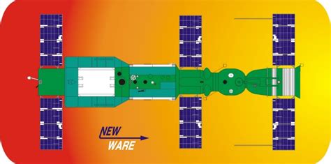 New Ware Space Kits Series NW033 Salyut 1 Space Station With Soyu