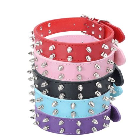 Dogs Kingdom 20"-22" Spiked Studded Dog Collars Small Medium Dogs ...