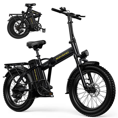 Sohamo H Electric Bike For Adults Fat Tire Folding Ebike W