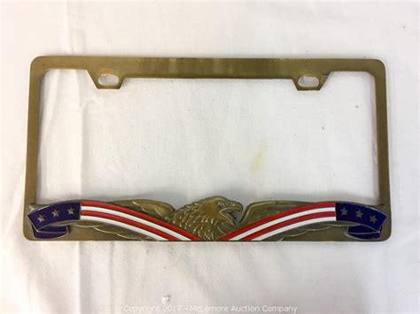 McLemore Auction Company - Auction: Warehouse Cleanout ITEM: American Eagle License Plate Frame