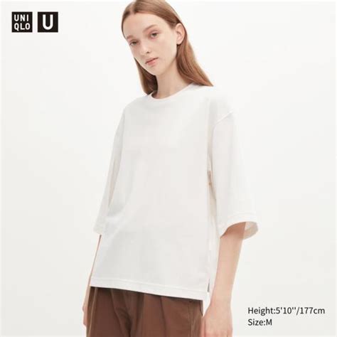 女裝 U Airism棉質寬版t恤短袖 Uniqlo 比價 Uq 搜尋