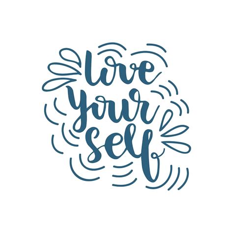 Premium Vector Lettering Love Yourself Vector Illustration