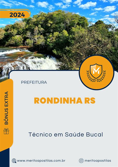 Apostila Técnico em Saúde Bucal Prefeitura de Rondinha RS 2024 Mérito