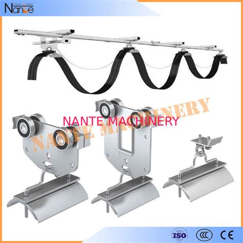 Galvanized Steel C Track Festoon System Overhead Trolley For Flat Cables