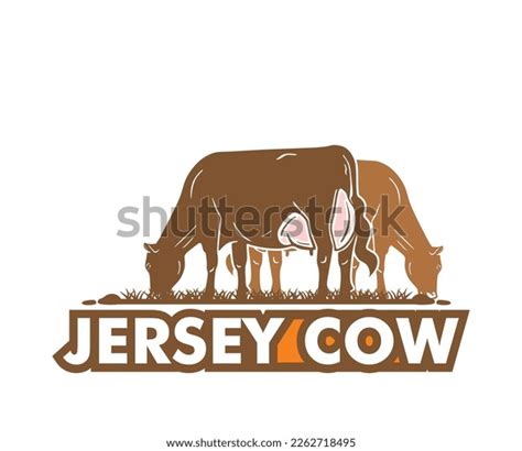 Jersey Dairy Milk Cow Logo Silhouette Stock Vector Royalty Free