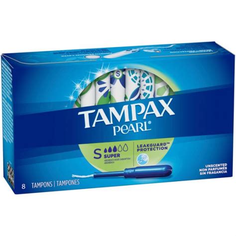 Tampax Pearl Tampons Super Absorbency With Leakguard Braid Unscented