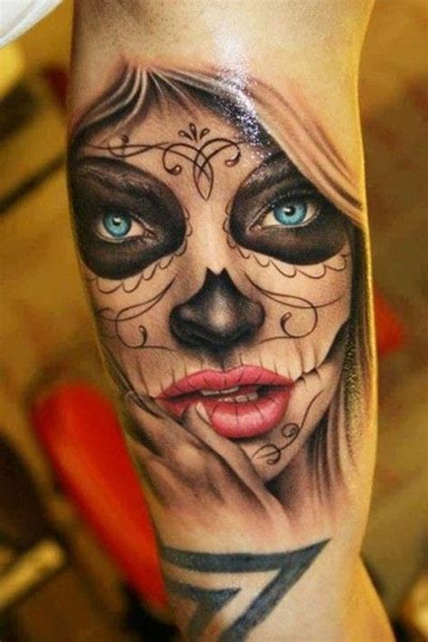 Gorgeous Sugar Skull Women Tattoo I Want Tattoo Tatuaggi Sul Viso Idee Per Tatuaggi