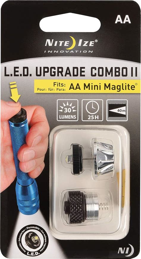 Led Upgrade Combo Ii Fits Aa Mini Maglite Amazon Co Uk Sports