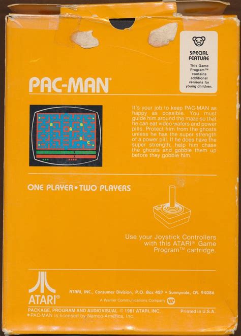 Atari Pac Man Game Cartridge Complete In Box Cib Pacman Sears Tele