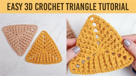 Crochet Triangle Pattern Tutorial 3d Crochet Triangle Youtube