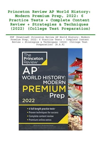 Pdf Download Princeton Review Ap World History Modern Premium Prep