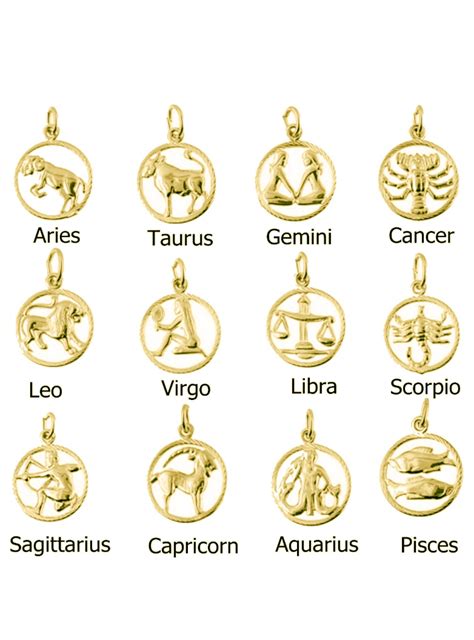 Zodiac Star Sign Charm Necklace In 9ct Gold — The Jewel Shop