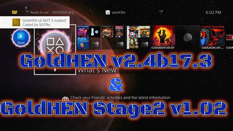 PS4 New Release GoldHEN V2 4b17 3 By SISTR0 GoldHEN Stage2 V1 02